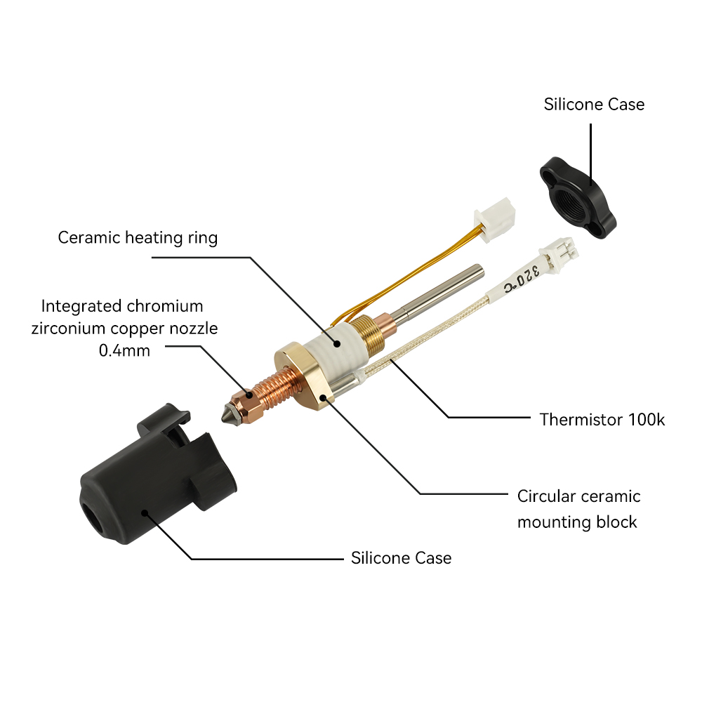 Creality K1C/K1 Max Hotend Hız - High Flow Ceramic Hotend incelemesi ve fiyatı